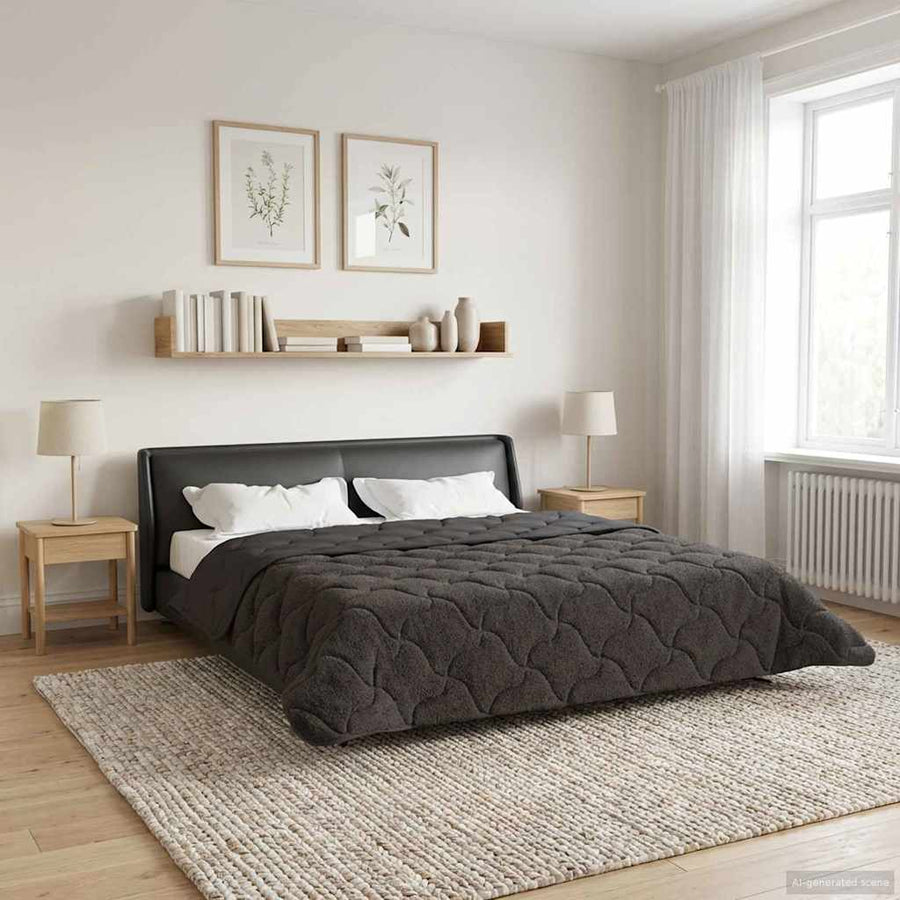 Winter Dekbed Gekwilt Antraciet 200 x 240 cm