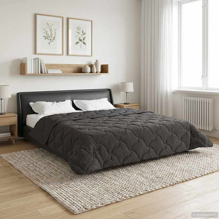 Winter Dekbed Gekwilt Antraciet 220 x 260 cm