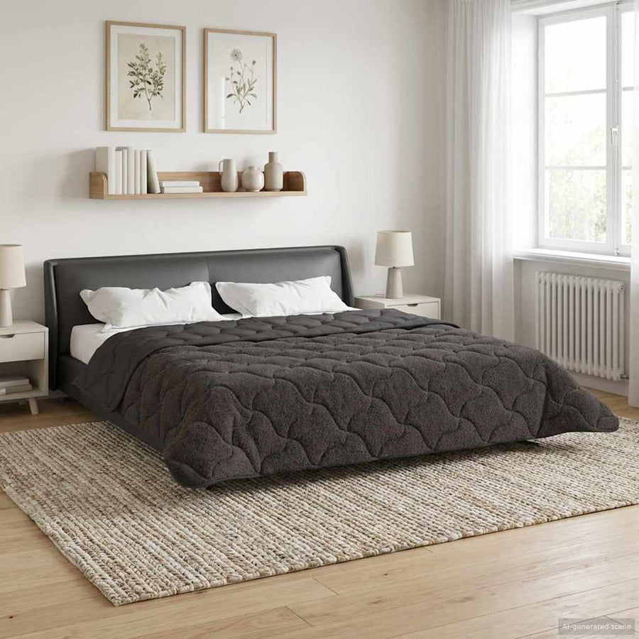 Winter Dekbed Gekwilt Antraciet 240 x 260 cm