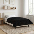 Dekbed 135x200 cm microfiber teddy fleece zwart