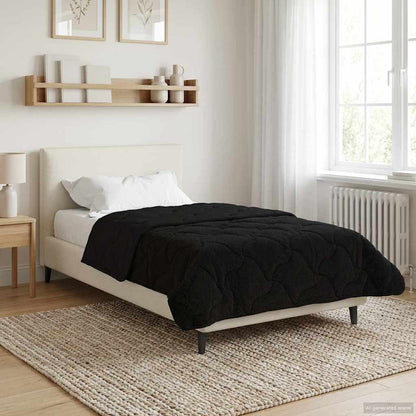 Winter Dekbed Zwart 140 x 220 cm Microfiber en Teddy fleece