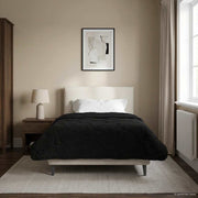 Dekbed 155x220 cm microfiber teddy fleece zwart