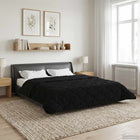 Dekbed 220x260 cm microfiber teddy fleece zwart
