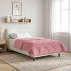 Dekbed 135x200 cm microfiber teddy fleece roze