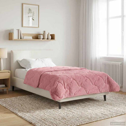 Winter Dekbed Roze 135 x 200 cm Microfiber en Teddy fleece