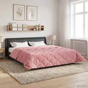 Dekbed 200x200 cm microfiber teddy fleece roze
