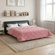 Dekbed 200x220 cm roze microfiber teddy fleece