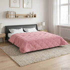 Dekbed roze 220x240 cm microfiber teddy fleece