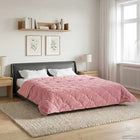 Winter Duvet Pink 240 x 260 cm Microfiber and Teddy Fleece