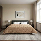 Winter Duvet Taupe 200 x 240 cm Microfiber and Teddy fleece