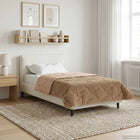 Winter Duvet Taupe 140 x 220 cm Microfiber and Teddy fleece