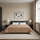 Winter Duvet Taupe 200 x 220 cm Microfiber and Teddy Fleece