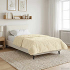 Winter Duvet Cream 135 x 200 cm Microfiber and Teddy Fleece