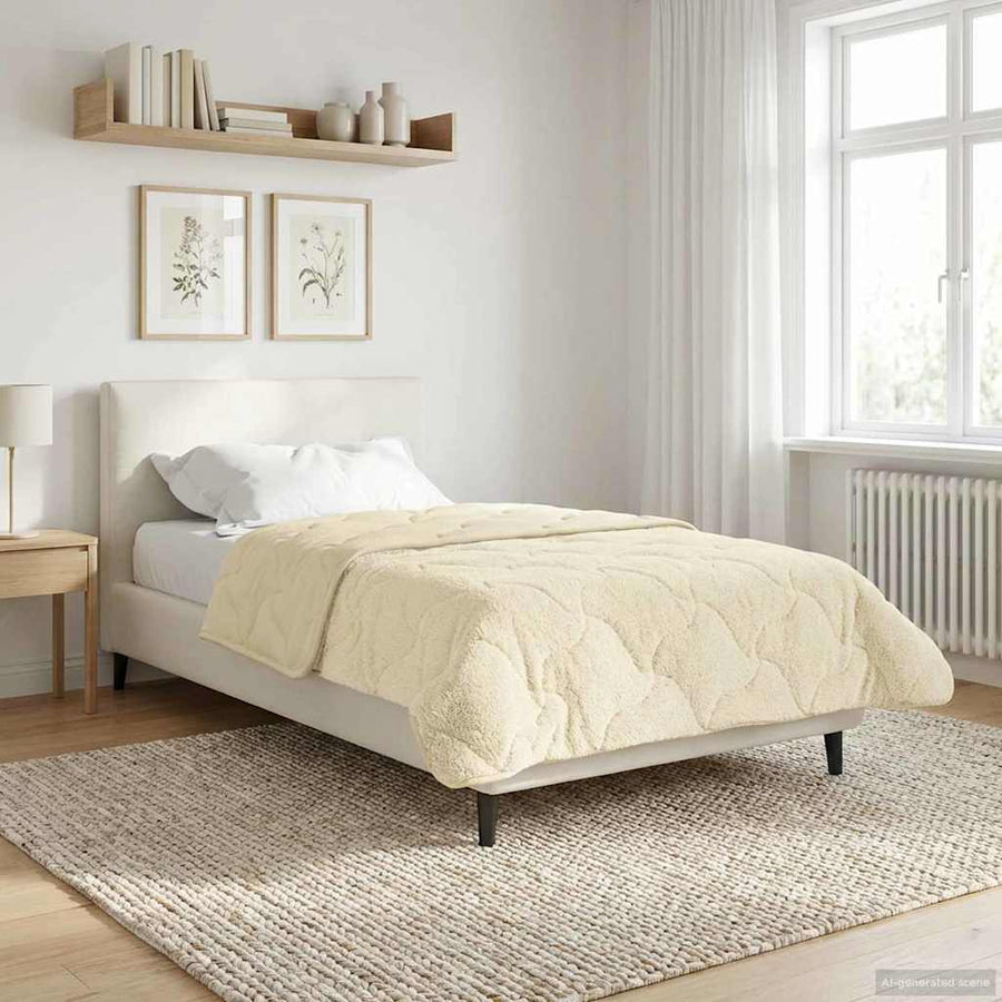 Winter Dekbed Crème 140 x 200 cm Microfiber en Teddy fleece