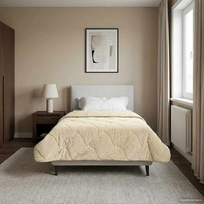 Winter Dekbed Crème 140 x 200 cm Microfiber en Teddy fleece