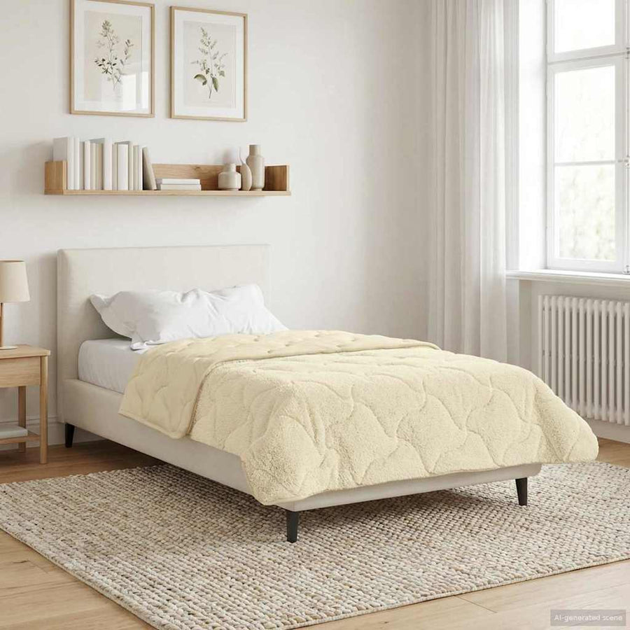 Winter Dekbed Crème 155 x 200 cm Microfiber en Teddy fleece