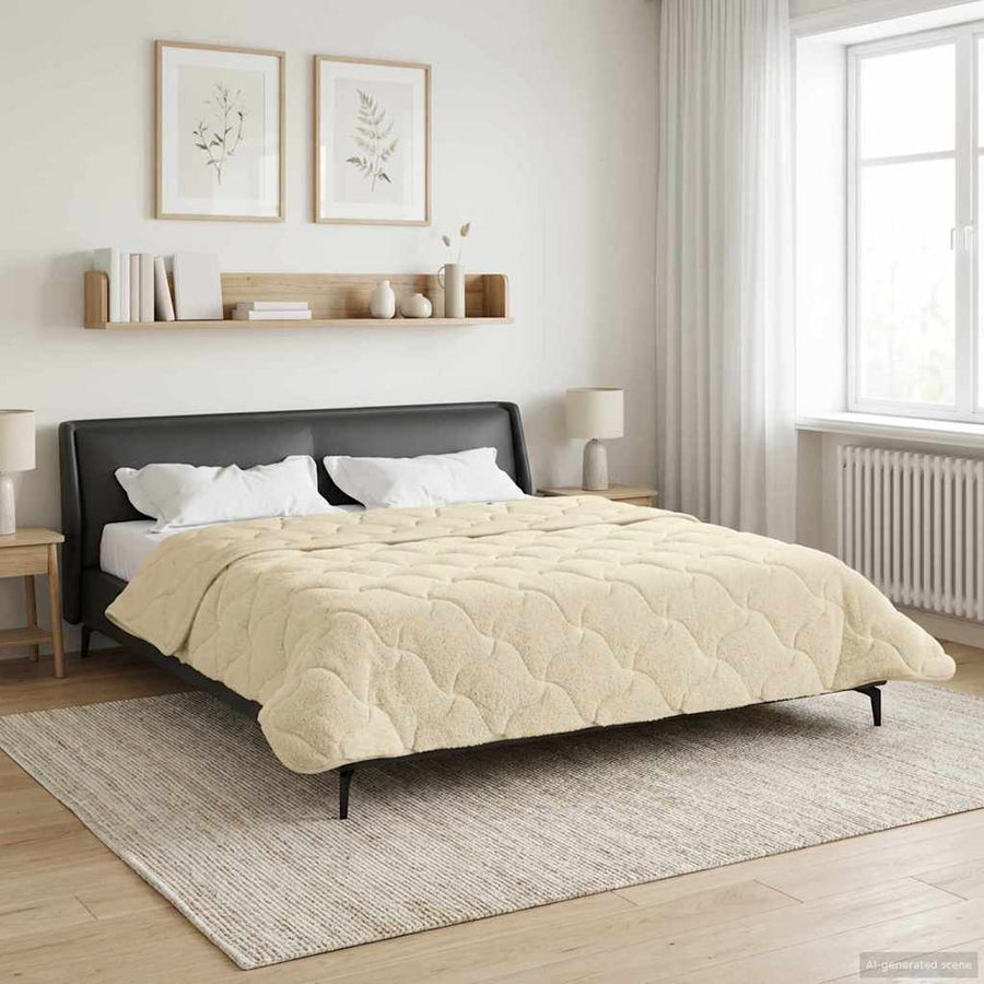 Winter Dekbed Crème 200 x 200 cm Microfiber en Teddy fleece