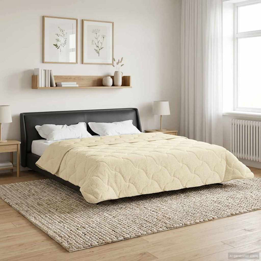 Winter Dekbed Crème 200 x 240 cm Microfiber en Teddy fleece