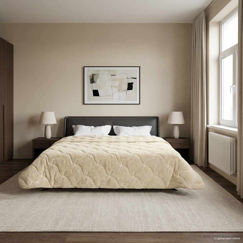 Winter Dekbed Crème 200 x 240 cm Microfiber en Teddy fleece