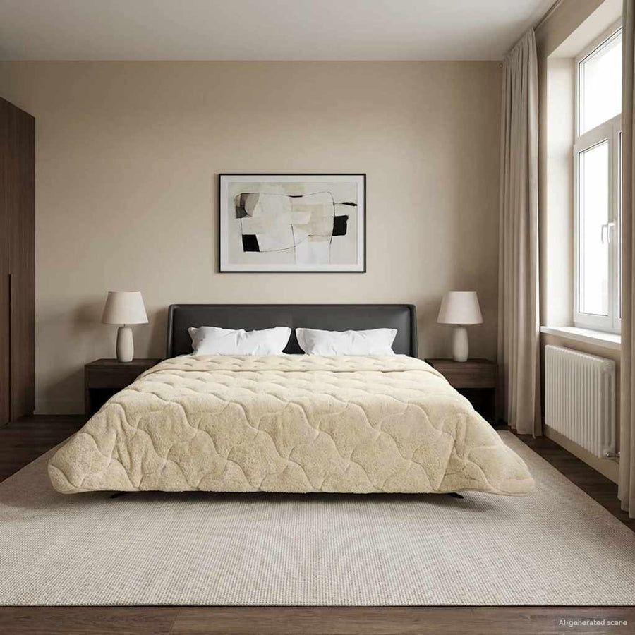 Winter Dekbed Crème 200 x 240 cm Microfiber en Teddy fleece