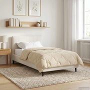 Dekbed winter crème 135 x 220 cm microfiber teddy fleece