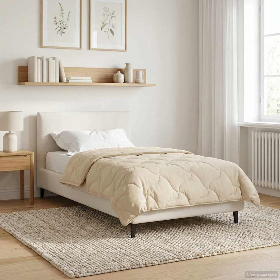 Winter Dekbed Crème 135 x 220 cm Microfiber en Teddy fleece