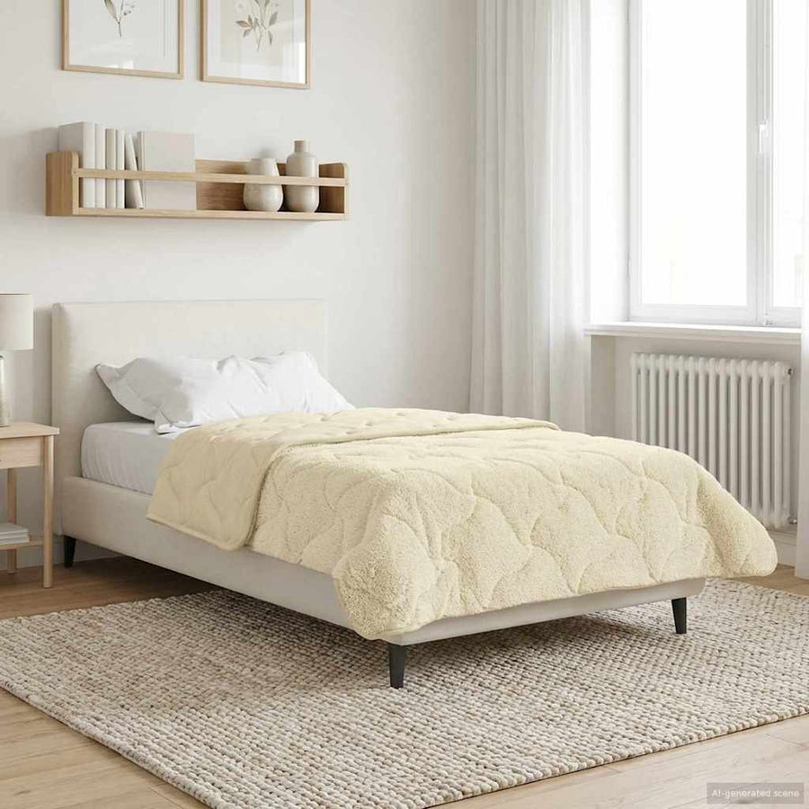 Winter Dekbed Crème 140 x 220 cm Microfiber en Teddy fleece