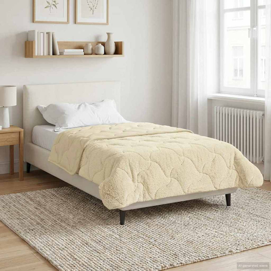 Winter Dekbed Crème 155 x 220 cm Microfiber en Teddy fleece