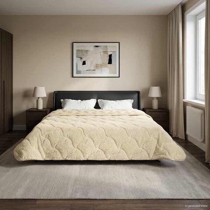 Winter Dekbed Crème 200 x 220 cm Microfiber en Teddy fleece