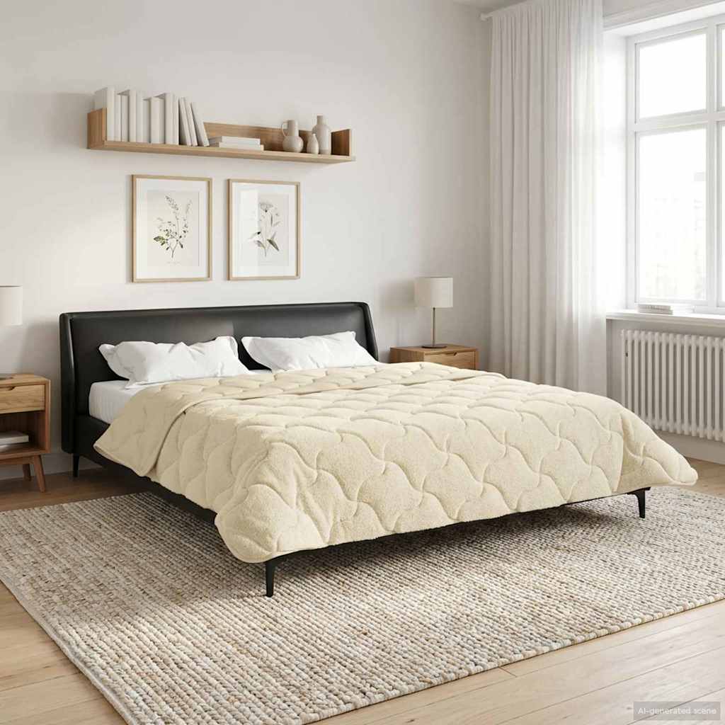 Winter Dekbed Crème 220 x 240 cm Microfiber en Teddy fleece