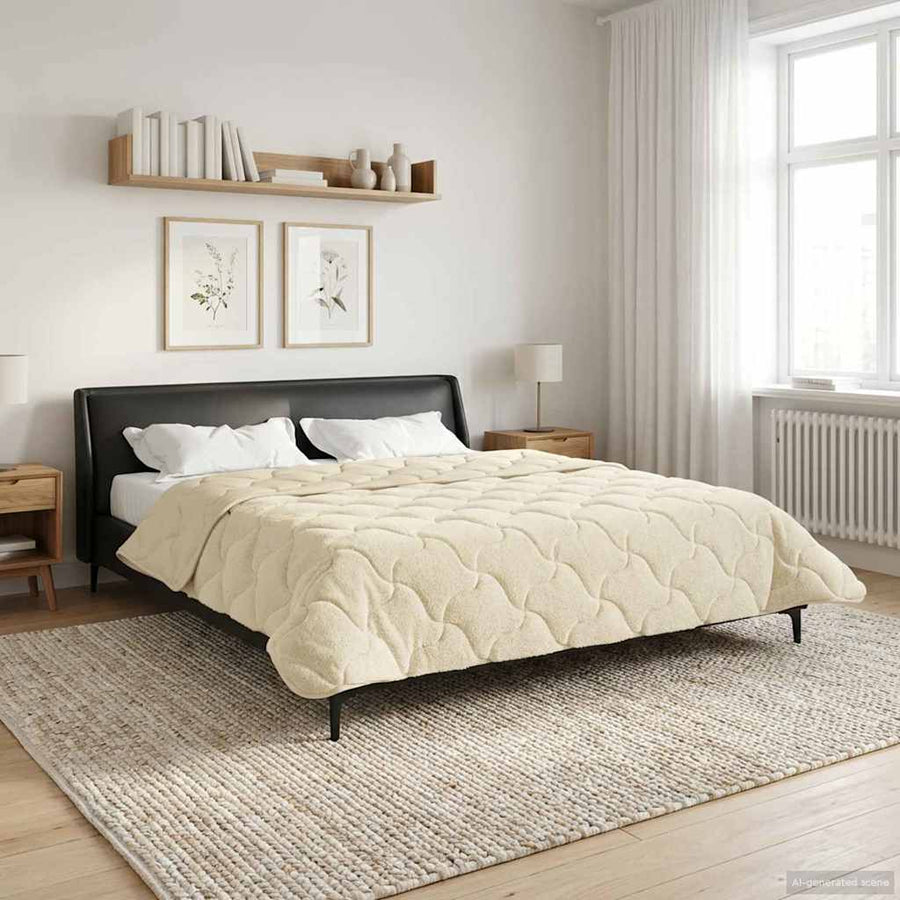 Winter Dekbed Crème 220 x 240 cm Microfiber en Teddy fleece
