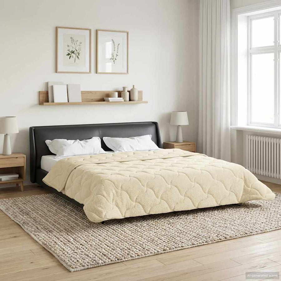 Winter Dekbed Crème 220 x 260 cm Microfiber en Teddy fleece