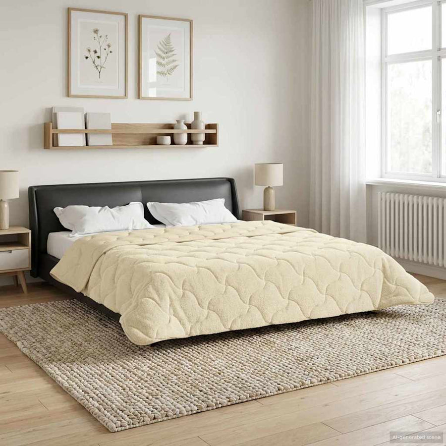 Winter Dekbed Crème 240 x 260 cm Microfiber en Teddy fleece