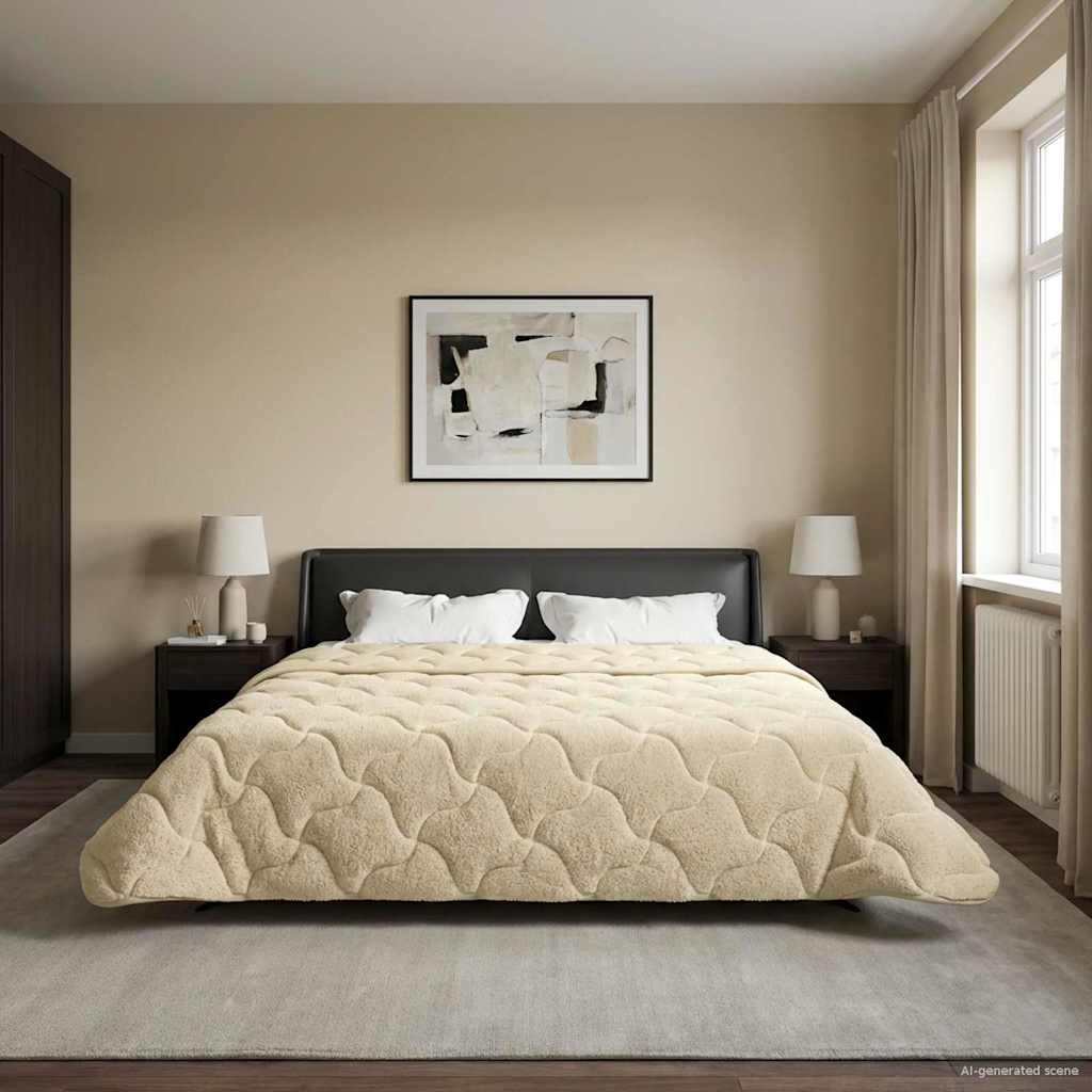 Winter Dekbed Crème 240 x 260 cm Microfiber en Teddy fleece