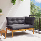 Corner Sofa Natural and Dark Grey 132 x 92 x 82 cm