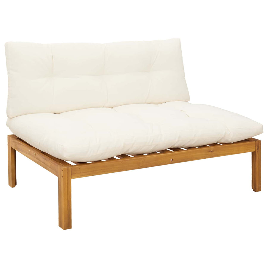 Midden Sofaset Natuurlijk en Crème Wit 120 x 80 x 82 cm
