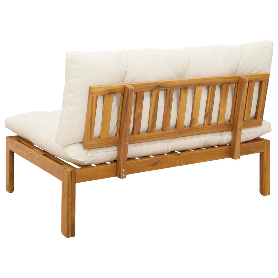 Midden Sofaset Natuurlijk en Crème Wit 120 x 80 x 82 cm