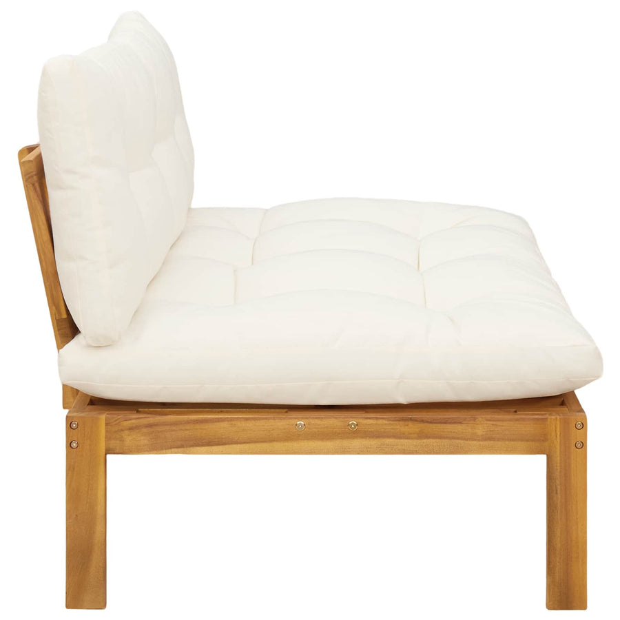 Midden Sofaset Natuurlijk en Crème Wit 120 x 80 x 82 cm