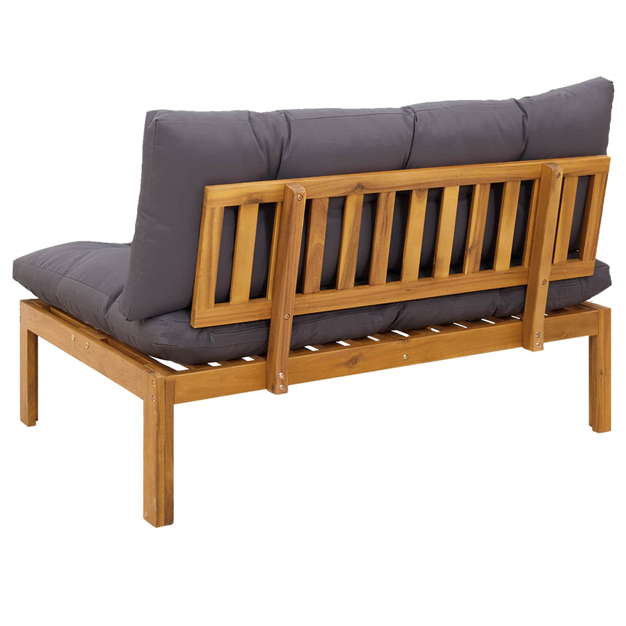 Midden Sofaset Natuurlijk en Donkergrijs 120 x 80 x 82 cm