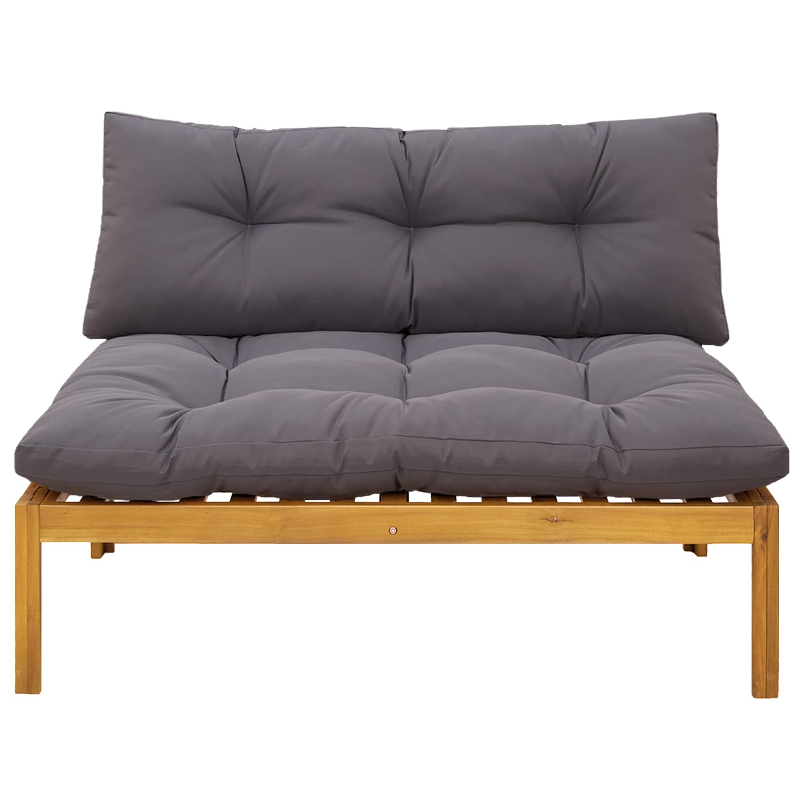 Midden Sofaset Natuurlijk en Donkergrijs 120 x 80 x 82 cm