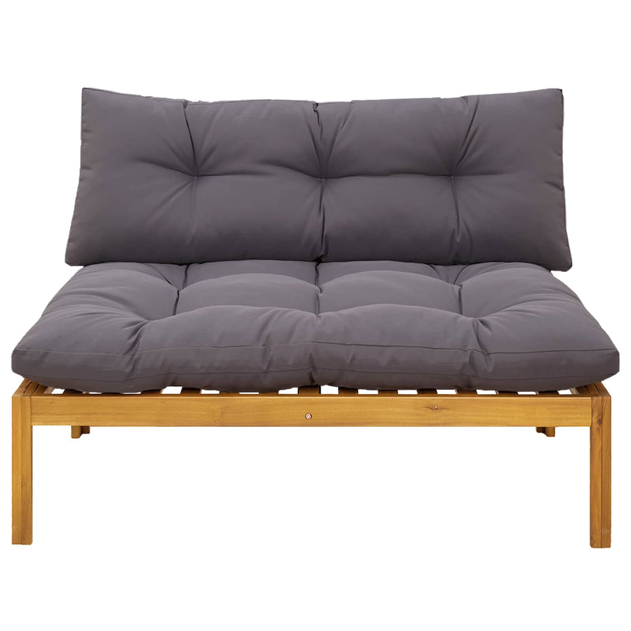 Midden Sofaset Natuurlijk en Donkergrijs 120 x 80 x 82 cm