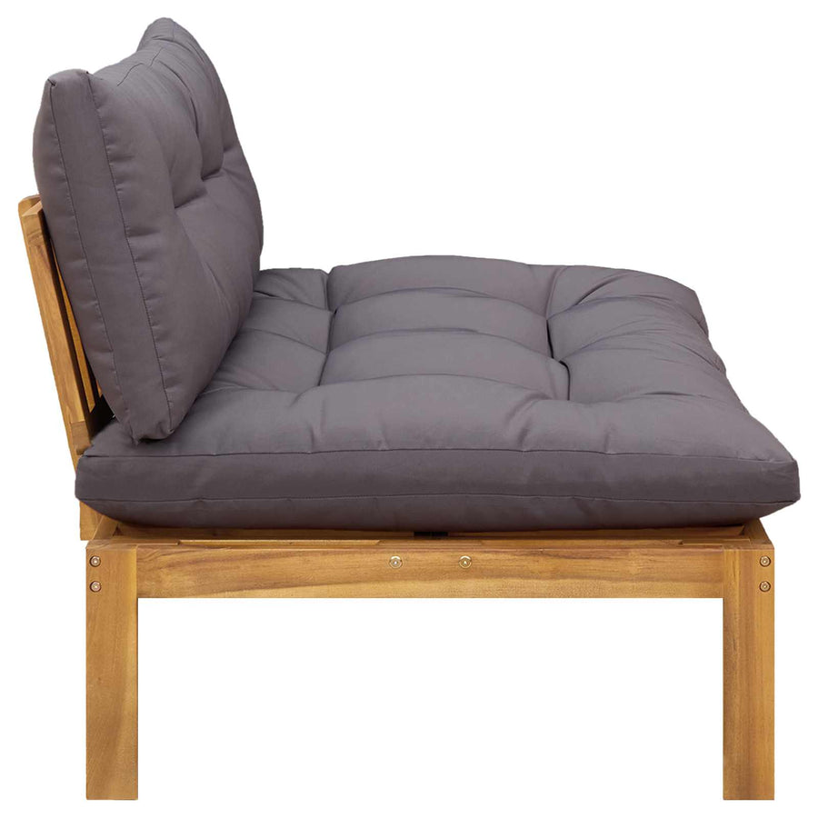Midden Sofaset Natuurlijk en Donkergrijs 120 x 80 x 82 cm