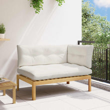 Hoekstoffe Licht Acacia en Crème Wit 132 x 92 x 82 cm