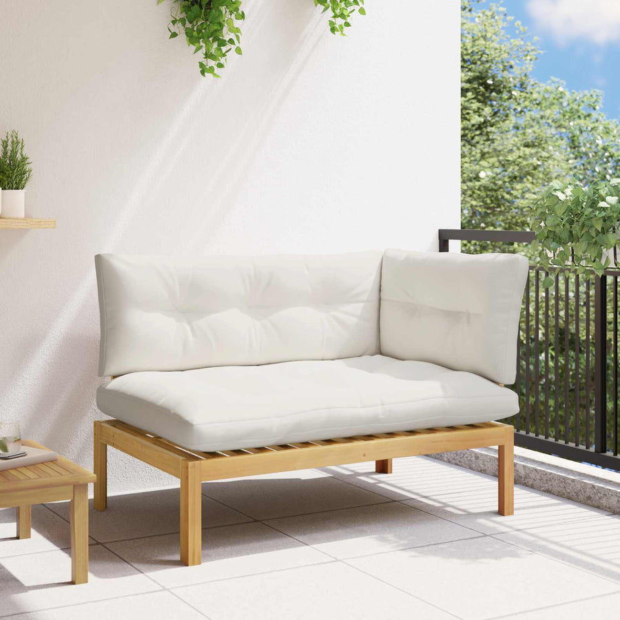 Hoekstoffe Licht Acacia en Crème Wit 132 x 92 x 82 cm