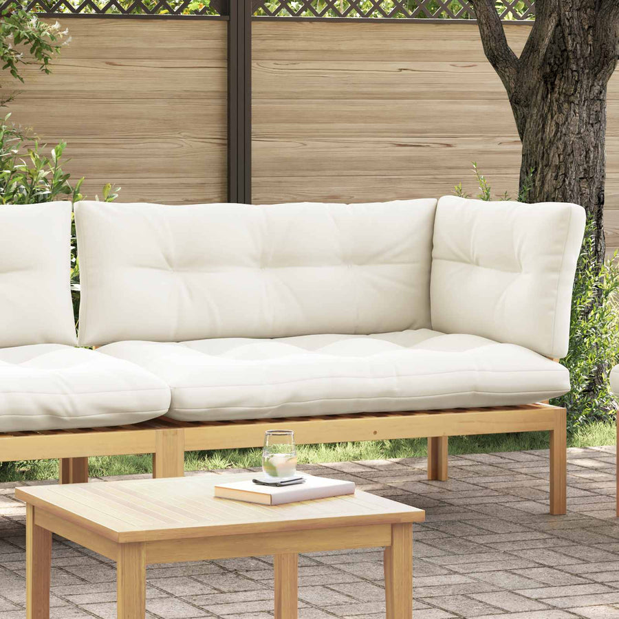 Hoekstoffe Licht Acacia en Crème Wit 132 x 92 x 82 cm