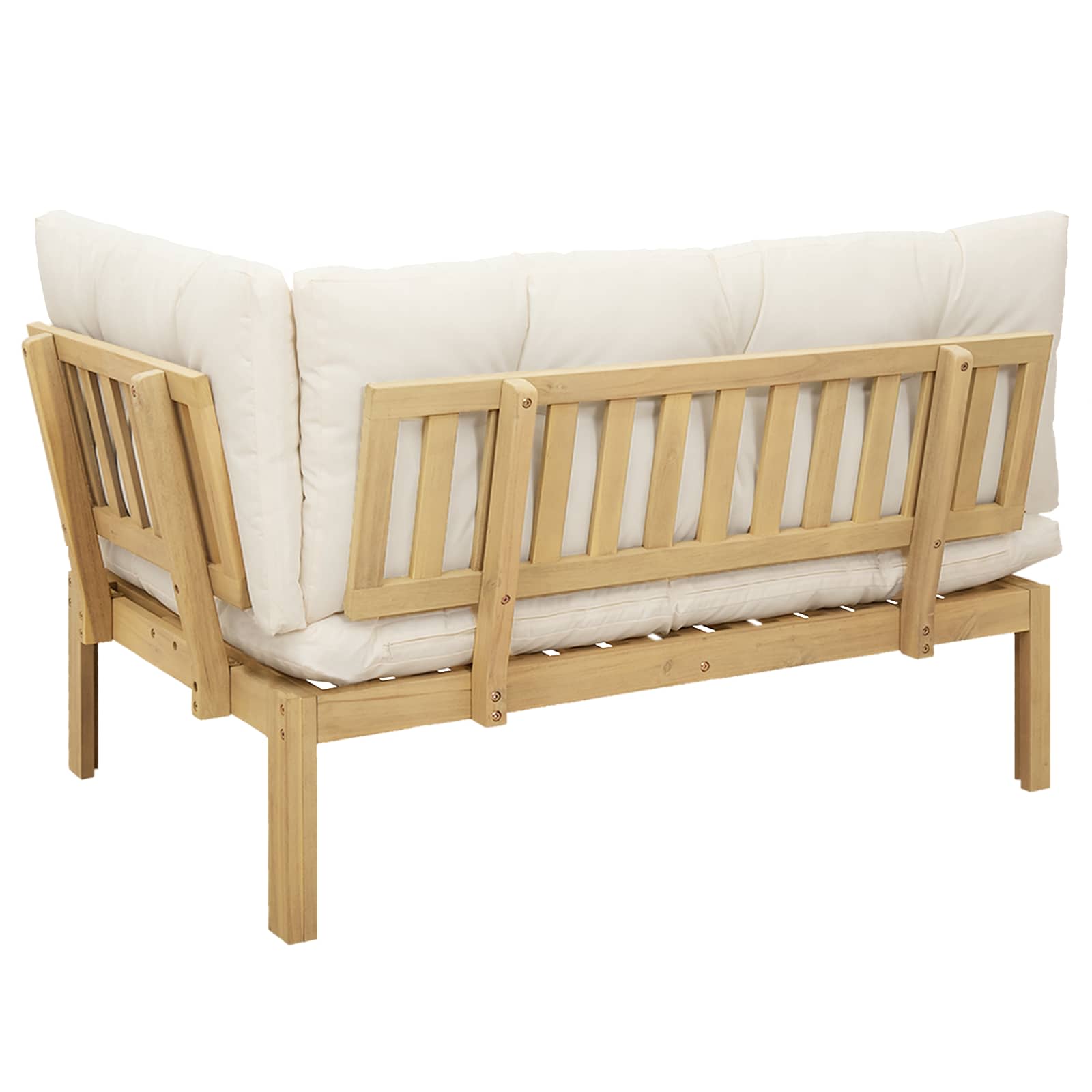 Hoekstoffe Licht Acacia en Crème Wit 132 x 92 x 82 cm