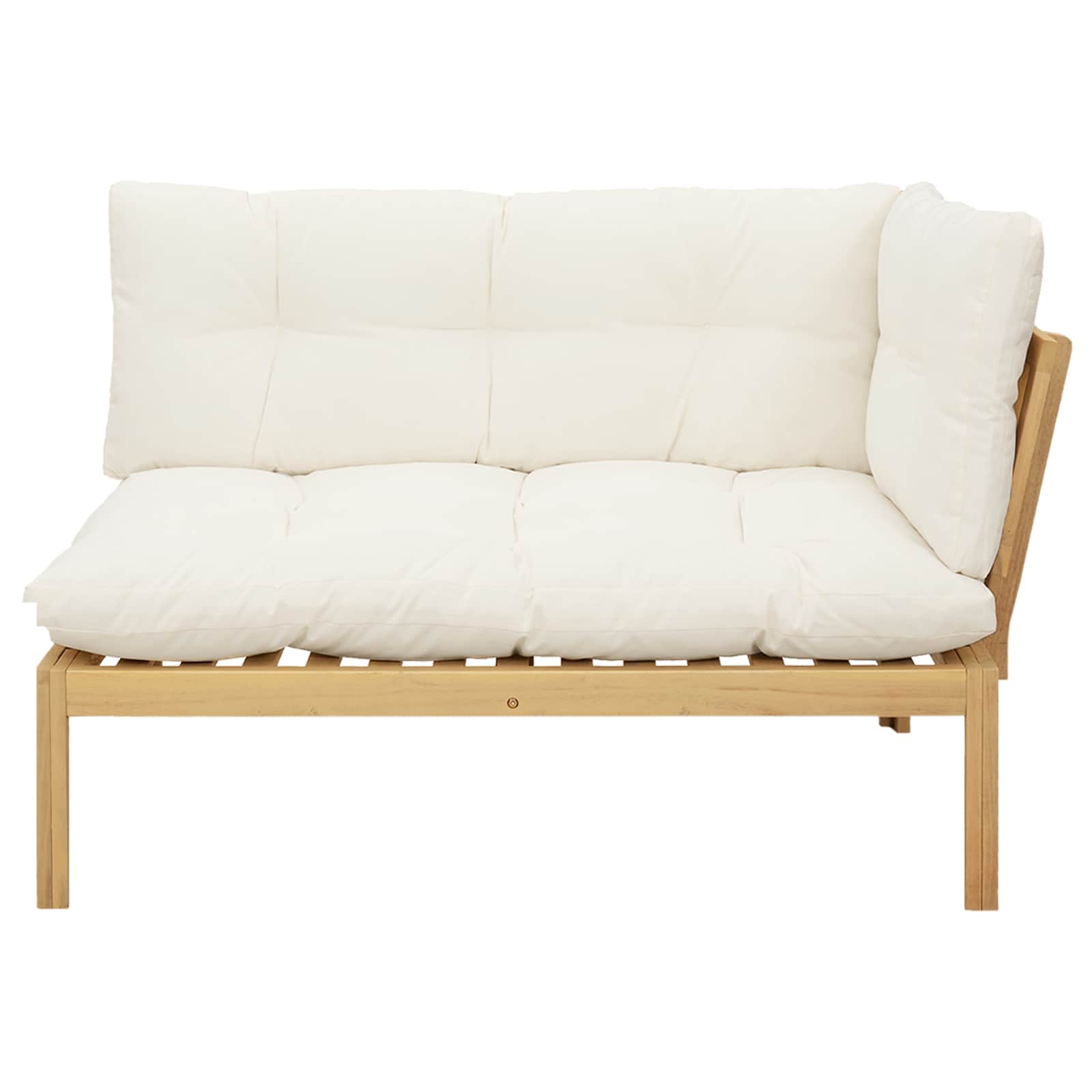 Hoekstoffe Licht Acacia en Crème Wit 132 x 92 x 82 cm