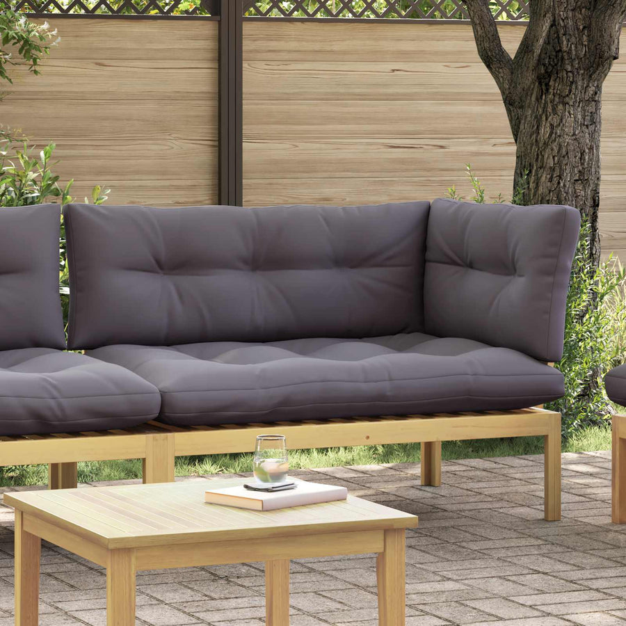 Hoekstoffe Licht Acacia en Donker Grijs 132 x 92 x 82 cm