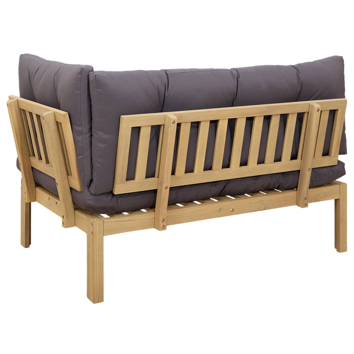 Hoekstoffe Licht Acacia en Donker Grijs 132 x 92 x 82 cm