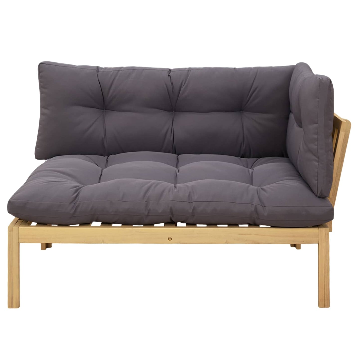 Hoekstoffe Licht Acacia en Donker Grijs 132 x 92 x 82 cm